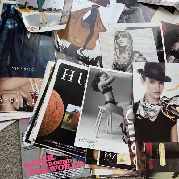 Mixed Media Vintage Magazine Print Ads Poster Wall Art Sexy Models Designer LOT - Picture 4 of 16